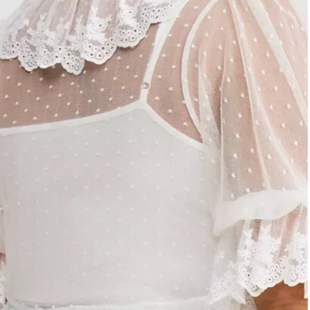 Lace Ruffle Tier Kimono - Picture 6 of 6